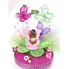 Baby Shower Ethnic Baby Girl on Butterfly Cake Topper or Centerpiece Keepsake